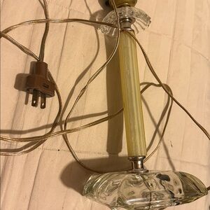 Vintage Glass and Bakelite Table Lamp